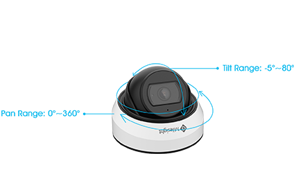 3-Axis Design, Weather-proof Mini Dome Camera