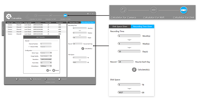 Calculators interface of Milesight Smart Tools