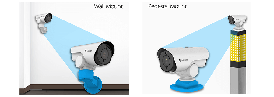 Milesight H.265 Mini (PoE) PTZ Bullet rotates on a 360° endless pan